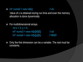 Dynamic memory allocation in c++ | PPT