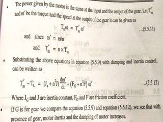 Dynamic modelling of dc motor drive