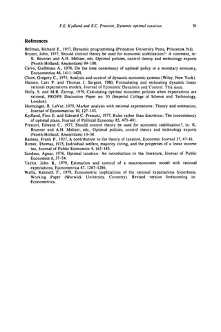 Dynamic optimal taxation, | PDF