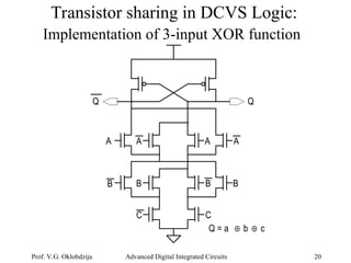 Advanced Techniques in Dynamic and Pass-Transistor CMOS Logic Design | PPT