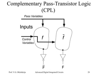 Advanced Techniques in Dynamic and Pass-Transistor CMOS Logic Design | PPT