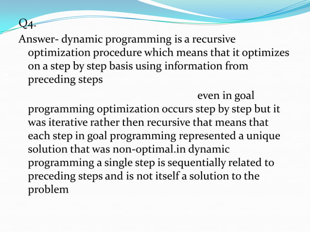 Dynamic Programming | PPTX | Programming Languages | Computing