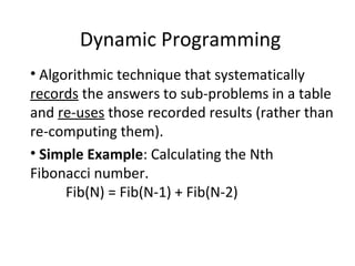Dynamic programming | PPT