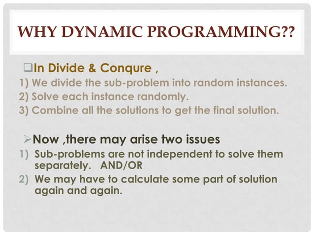 Dynamic programming Basics | PPTX