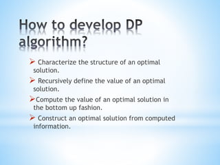 Dynamic programming Overview | PPT