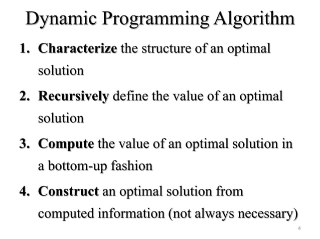 Dynamic programming