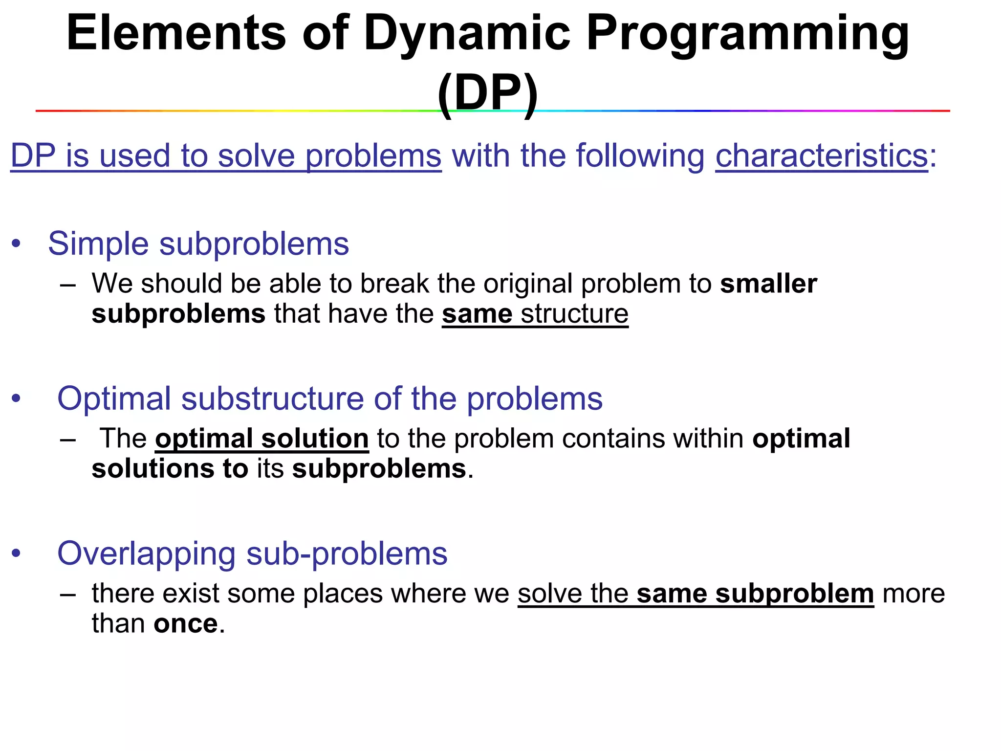 Dynamic programming | PPTX