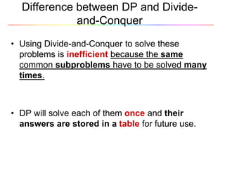 Dynamic programming | PPTX
