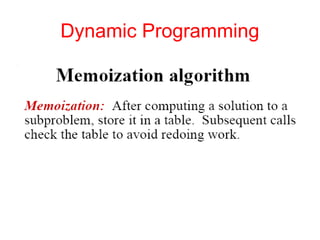 Dynamic Programming
 