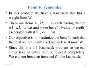 Dynamic Programming introduction, different problems based on DP | PPT