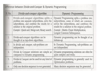 Dynamic Programming introduction, different problems based on DP | PPT