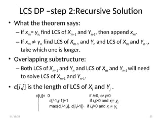 Dynamic Programming introduction, different problems based on DP | PPT