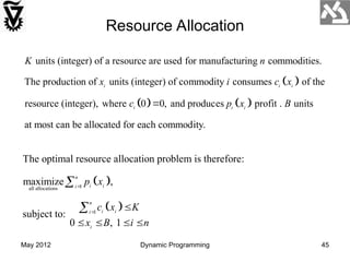 DynamicProgramming.ppt FOR STUDY PURPOSE | PPT