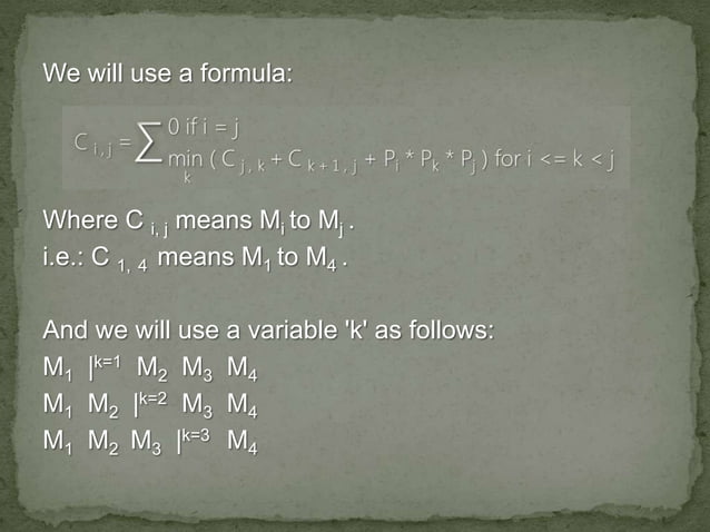 Dynamic Programming - Matrix Chain Multiplication | PPTX | Programming ...