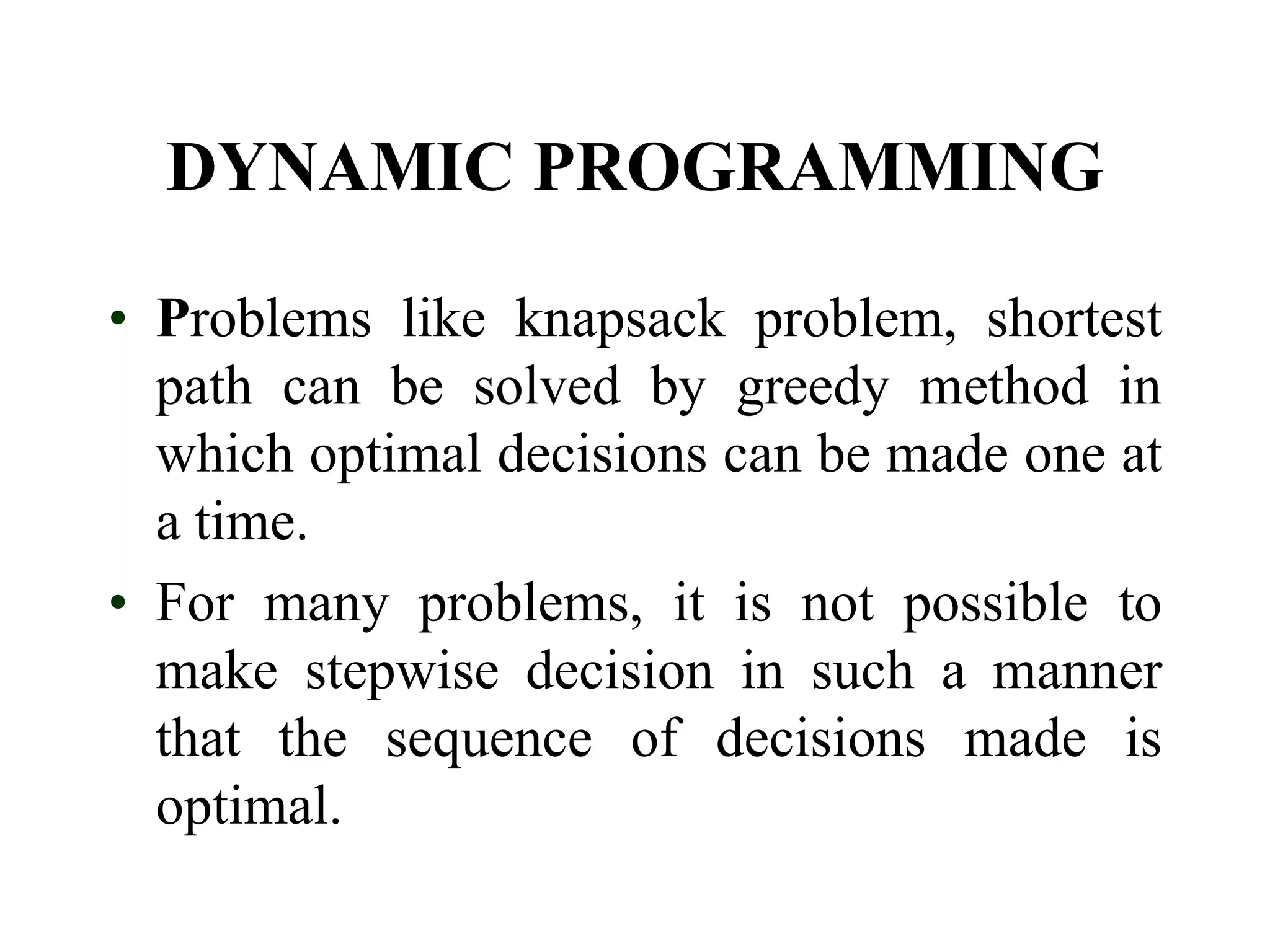 Dynamic Programming | PPTX | Search | Internet
