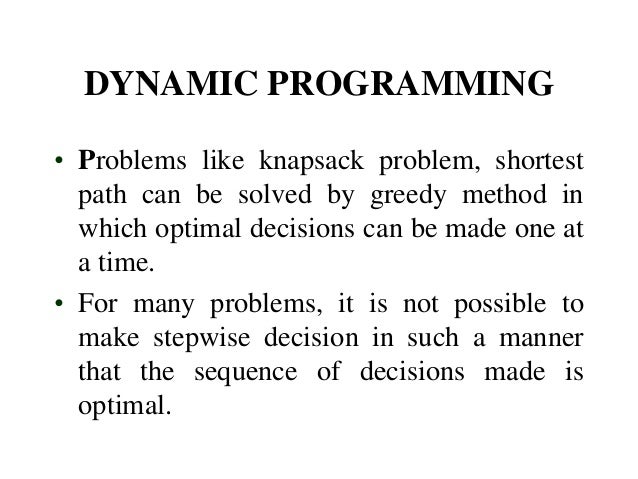 dynamic programming homework problem