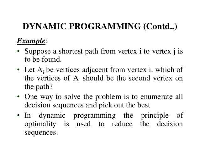 Dynamic Programming