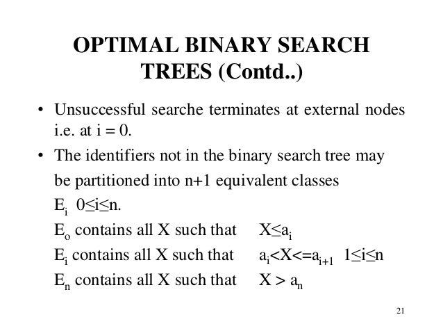 Optimal binary search tree programming code - programs for the ...