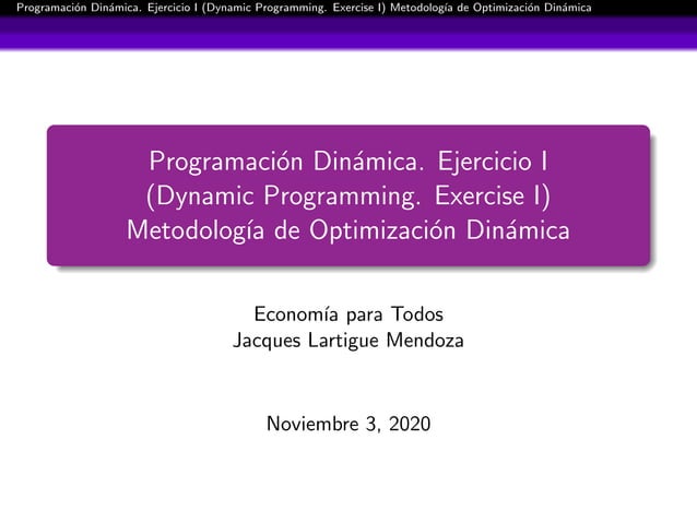 Dynamic programming ejercicio_i | PPT