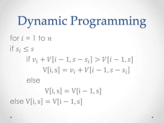 Dynamic Programming
 