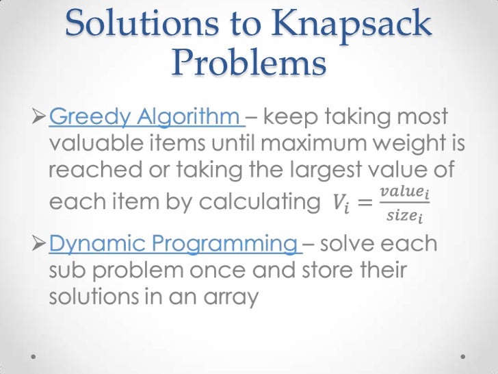 Knapsack Problem