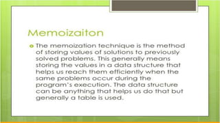 Dynamic programming prasintation eaisy | PPTX