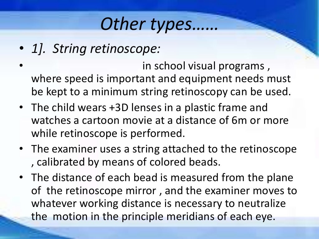 Dynamic retinoscopy