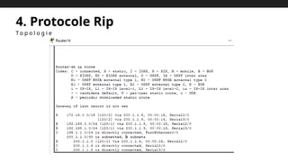 4. Protocole Rip
T o p o l o g i e
 