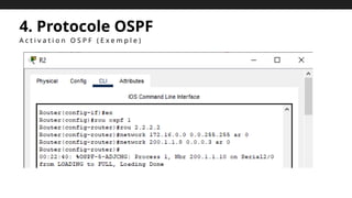 4. Protocole OSPF
A c t i v a t i o n O S P F ( E x e m p l e )
 