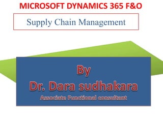 MICROSOFT DYNAMICS 365 F&O
Supply Chain Management
 