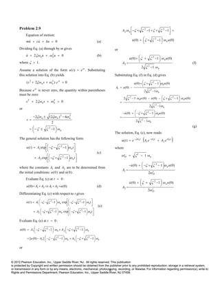 Dynamics of Structures 4th Edition Chopra Solutions Manual | PDF