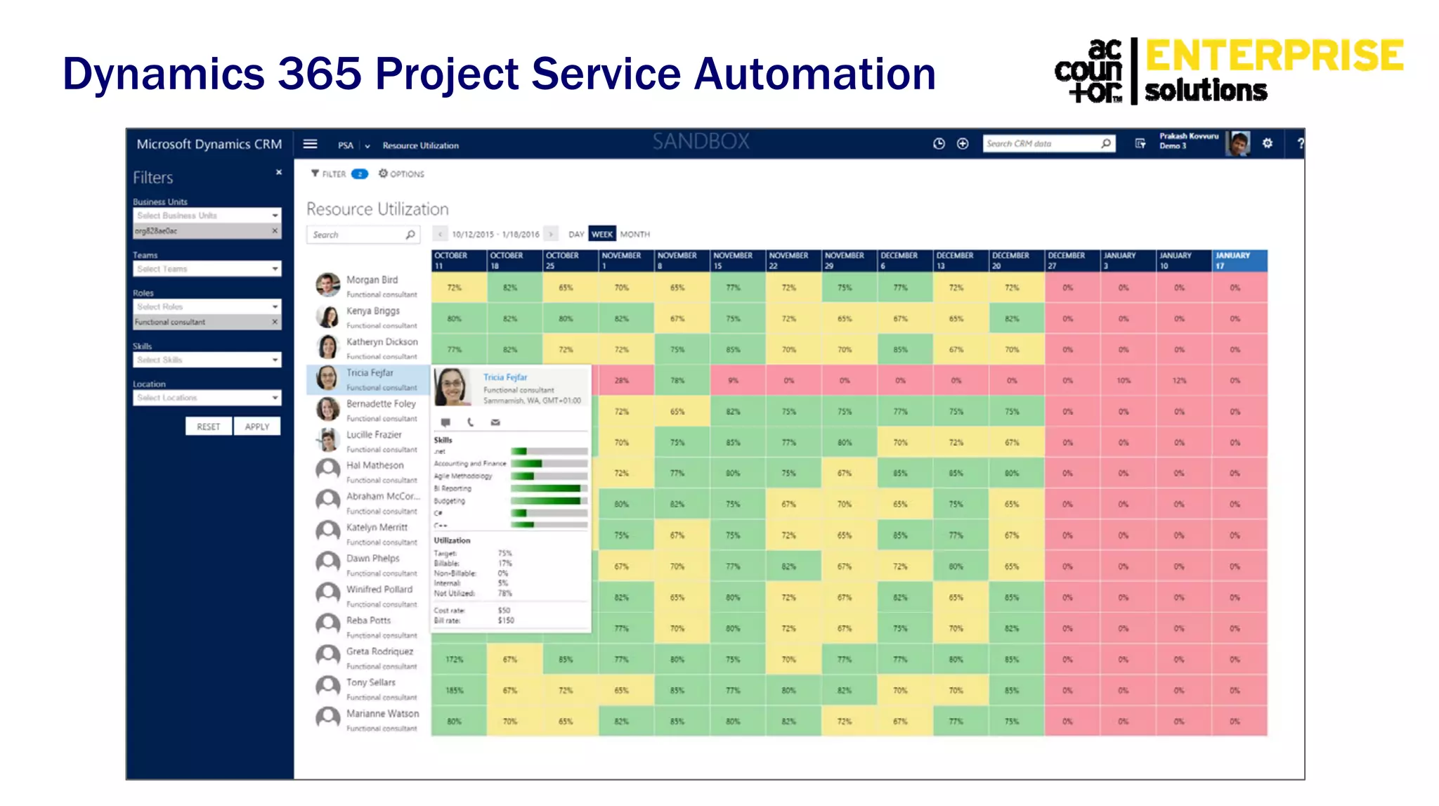 Dynamics 365 Project Service Automation
 