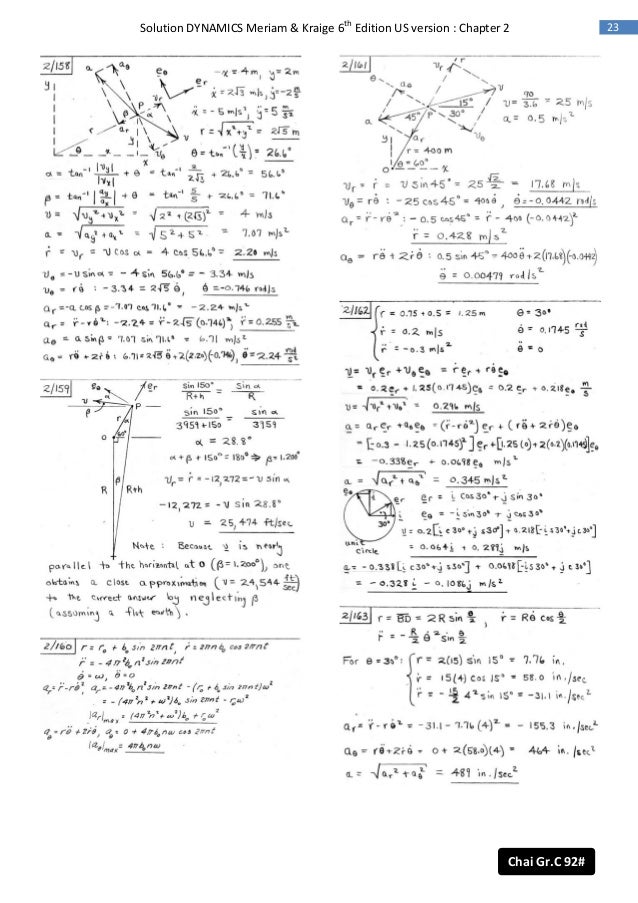 meriam dynamics 6th edition pdf