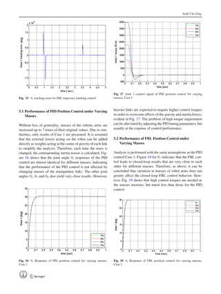 Dynamics and control of a robotic arm having four links | PDF