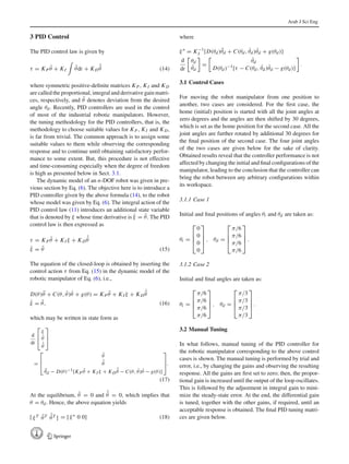 Dynamics and control of a robotic arm having four links | PDF