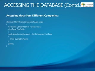 Accessing data from Different Companies:
 