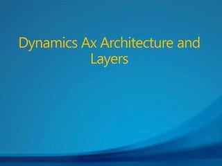 Dynamics Ax Architecture and
Layers
 