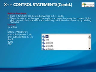 Built-in functions:


Example
 
