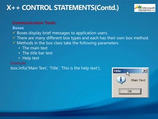 Communication Tools:
Boxes



Example
 