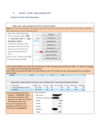 Dynamic Quotation Dynamics AX Fast Sales Quotation | PDF