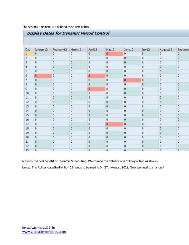 dynamic schedule records