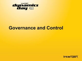 Governance and Control
 