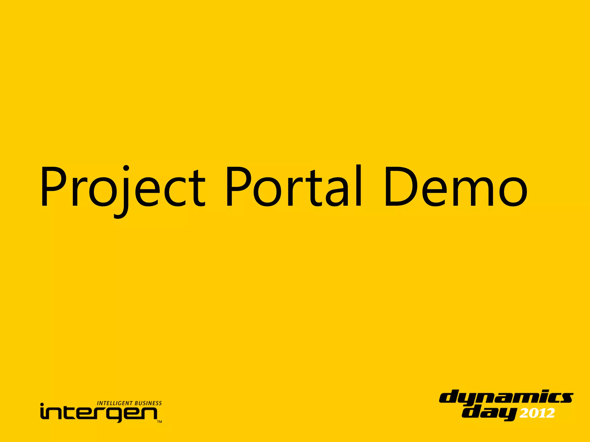 Project Portal Demo
 