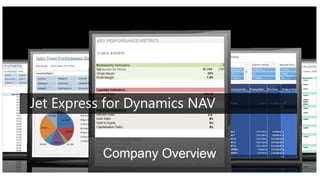 Jet Express for Dynamics NAV 
Reporting from simple, do-it-yourself through to advanced analytics | 16 
 