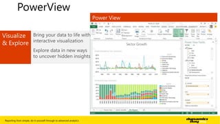 PowerView 
Reporting from simple, do-it-yourself through to advanced analytics | 26 
 
