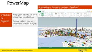 PowerMap 
Reporting from simple, do-it-yourself through to advanced analytics | 27 
 