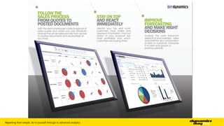 Reporting from simple, do-it-yourself through to advanced analytics | 35 
 