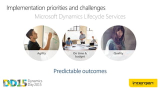Microsoft Dynamics Lifecycle Services
Implementation priorities and challenges
 