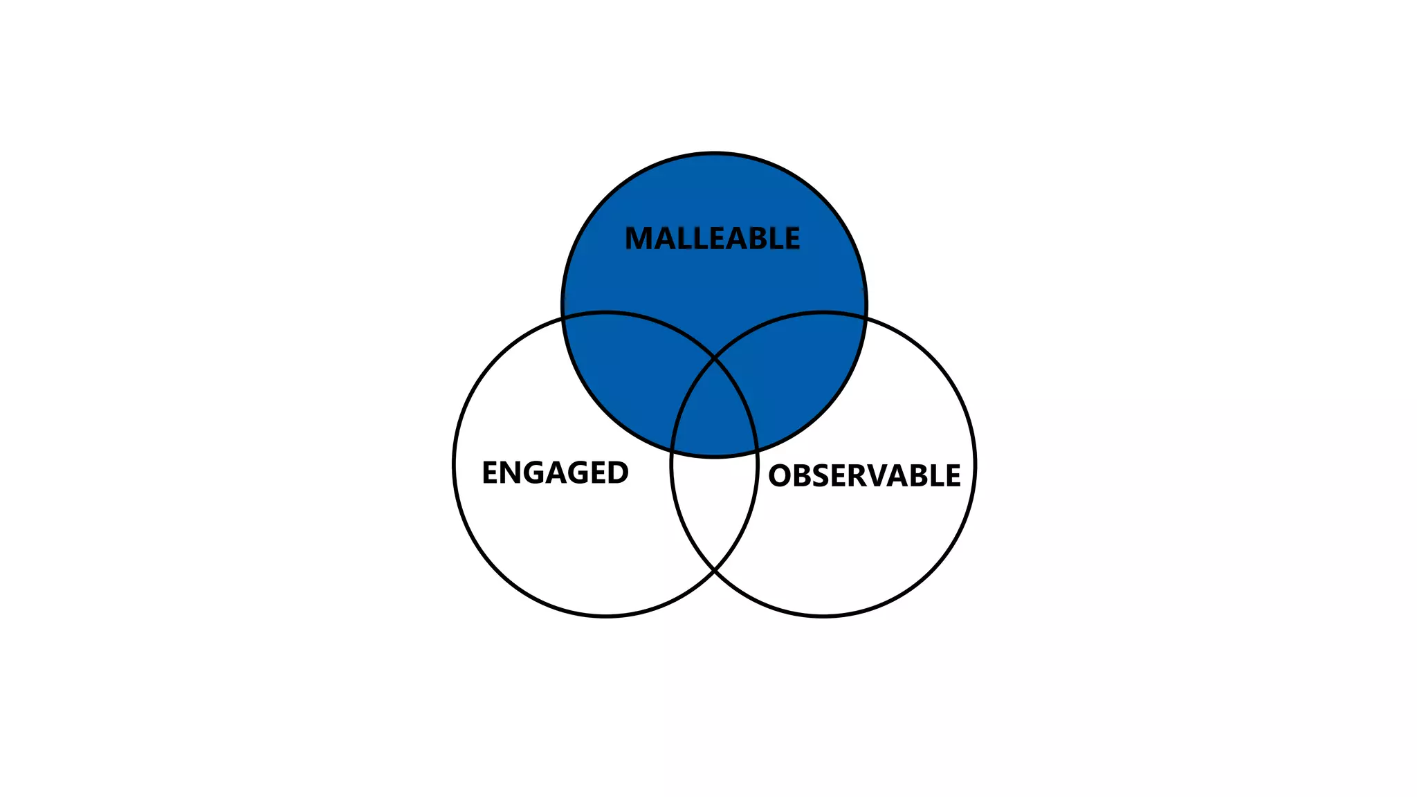 MALLEABLE
OBSERVABLEENGAGED
 