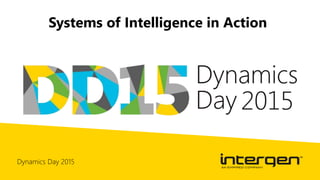 Dynamics Day 2015
Systems of Intelligence in Action
 